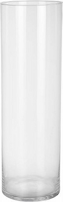 Ваза скляна циліндр прозора 60х19 см Wrzesniak Glassworks