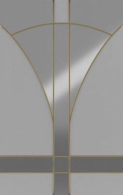 Вітражне скло Грейд Лотос 603х385 до фасаду МДФ 713х496