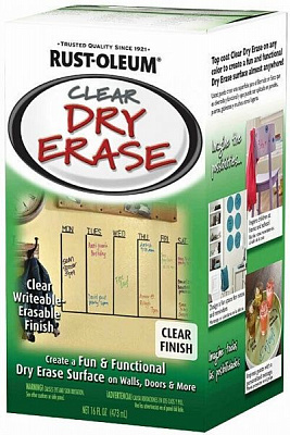 Декоративная краска Rust Oleum Dry Erase маркерная краска прозрачный 0,473 л 1кг