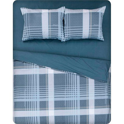 Комплект постельного белья Blue Check 1,5 синий La Nuit 