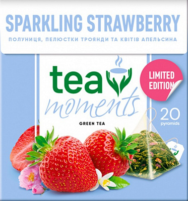 Чай Tea Moments Sparkling Strawberry в пирамидках 20 шт. 34 г 