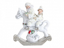 Фігурка декоративна Санта на конику білий 8,5 см 191-053 Lefard