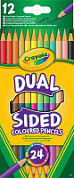 Олівці кольорові 12 шт./уп. двохсторонні Crayola