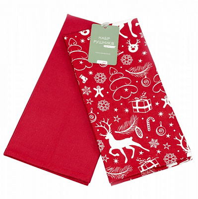 Набор полотенец 2 шт. 45x60 см Homeline красный 