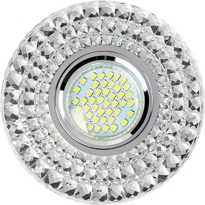 Светильник точечный Accento lighting MR16 с LED-подсветкой 3 Вт GU5.3 4000 К хром ALHu-MKD-E002 
