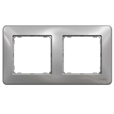 Рамка двомісна Schneider Electric Sedna Design універсальна алюміній SDD313802