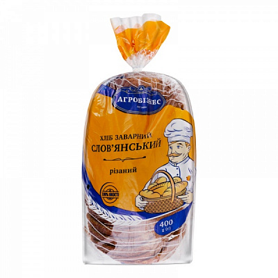 Хліб Агробізнес Слов'янський заварний різаний 400 г