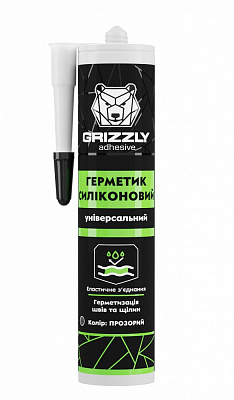 Герметик силіконовий Grizzly універсальний прозорий 280 мл