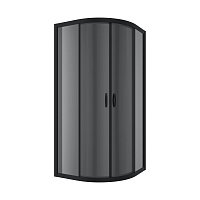 Душевая кабина Koller Pool RNP90BGR ROUND PRO Black matt 900x900x1950 мм