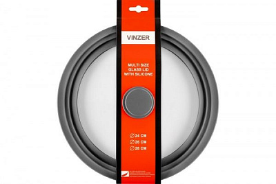 Крышка стеклянная 24-28 см 89253 Vinzer
