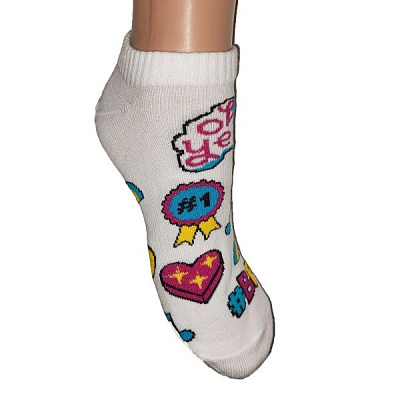 Носки женские ZOZ Oh yeah р. 23 белый 1 пар 