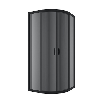 Душова кабіна Koller Pool RNP90BGR ROUND PRO Black matt 900x900x1950 мм