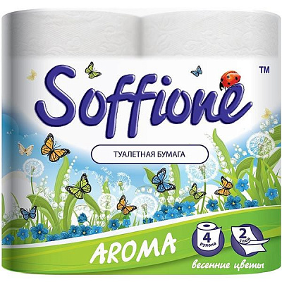 Папір туалетний Soffione Aroma білий 4 шт