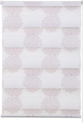 Ролета мини день-ночь Delfa СРШУ-01МК-44801 52x160 см кремово-сиреневая 