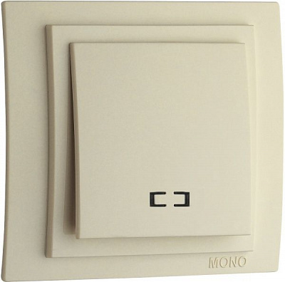 Выключатель одноклавишный Mono Larissa с подсветкой 10 А 250В крем 103-171725-101