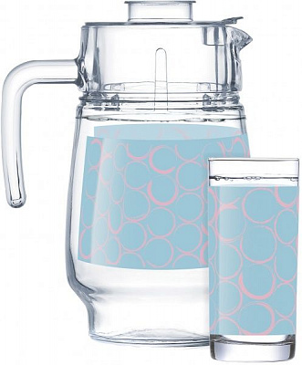 Набір для напоїв Amsterdam Soffici Aqua із 7 предметів Luminarc