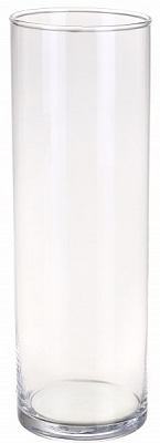 Ваза стеклянная прозрачная цилиндр H300D100 30 см 