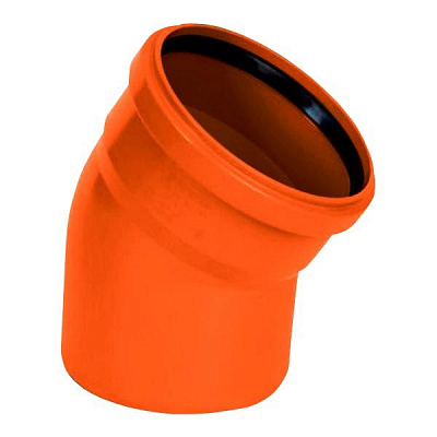 Коліно каналізаційне PolyPlastic 110 мм 15° зовнішнє