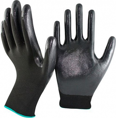 Рукавички Reis RNIT з покриттям нітрил XL (10) 2 пар RNIT Black 10