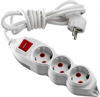 Удлинитель Mono Orion с заземлением 3 гн. белый 3 м 150-011001-313 