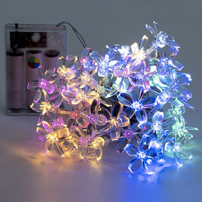 Декоративная гирлянда Altalusse (INL-2708B-40 Multicolor) встроенный светодиод (LED) 40 ламп 6 м 