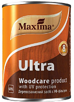 Декоративное и защитное средство для древесины Maxima Ultra красное дерево глянец 0,75 л