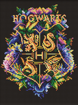 Алмазная мозаика Harry Potter: Герб Хогвартса ©Warner Bros. Ideyka