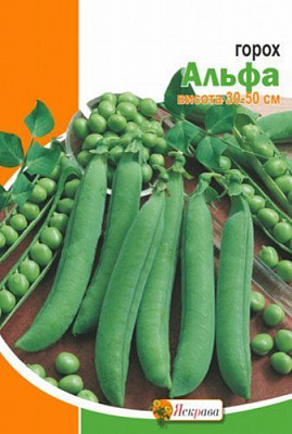 Семена Яскрава горох овощной Альфа 50г