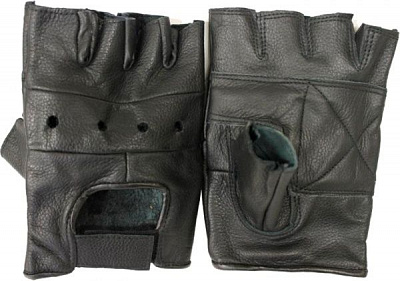 Варежки Mil-Tec кожанные без пальцов М 12517002 Black р. M 