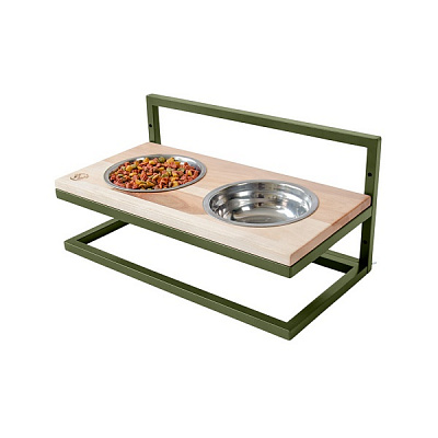 Миска подвійна 10 центів для Джека №5 S/M/L 2х600 мл хакі