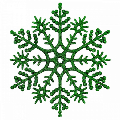 Подвеска MIS LT Снежинка Классика 12 см зеленый