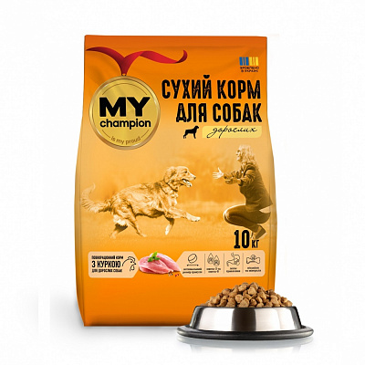 Корм сухий Мій чемпіон з куркою 10 кг