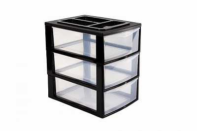 Комод пластиковий Heidrun 1518 Professional чорний 380x270x380 мм