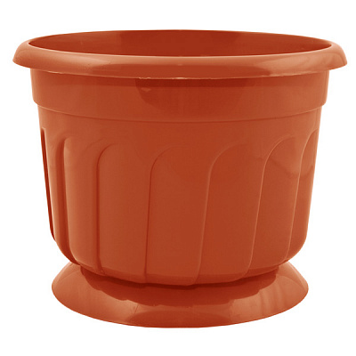 Горщик пластиковий Алеана Рина круглий 2,6л теракот (112054)
