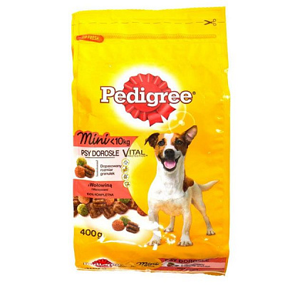 Корм Pedigree Mini з яловичиною та овочами 400 г