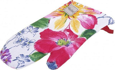 Варежка-прихватка Красочность 16x33 см белый с принтом La Nuit 