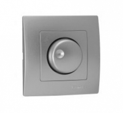Светорегулятор поворотный Makel Lillium Natural Kare 600 Вт 20 IP серебряный 32065011