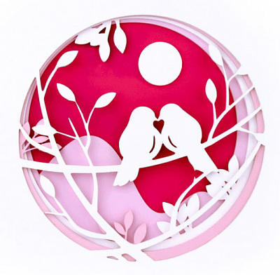 Набор для рисования картина 3D Птицы на ветке (N0003503) 30х30 см Rosa Talent 