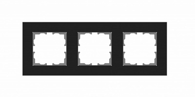 Рамка тримісна HausMark Stelo універсальна графіт 501-6644-148