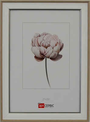 Рамка для фото Арт-Сервіс ЭА-01813 1 фото 21х30 см белый с бежевым 