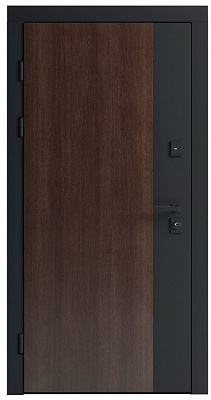 Двері вхідні Rodos Steel Ultra Lux F-201 дерево / дрімвуд сірий 2050x960 мм праві