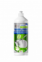 Рідина для ручного миття посуду Wash&Free Екстракт зеленого яблука і едельвейса 1л