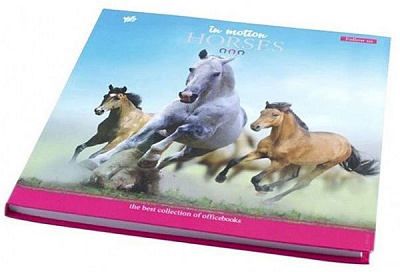 Блокнот 200*200/96 інтег., глянець + фольга сер Horses YES