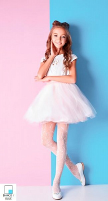 Колготки дитячі Giulia ERIN 20 (3) р.140-146 bianco/blue