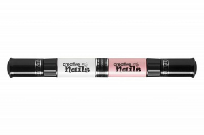 Лак-олівець для нігтів Malinos Creative Nails на водній основі (нюд і білий) MA-303027+303014