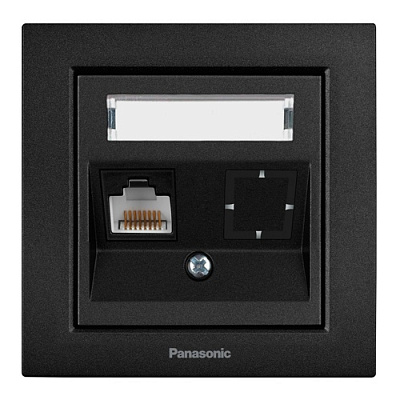 Розетка комп’ютерна Panasonic Karre Plus 55 чорний WDTC94212BL-UA1