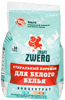 Стиральный порошок для машинной и ручной стирки Kraft Zwerg для белого белья 1 кг