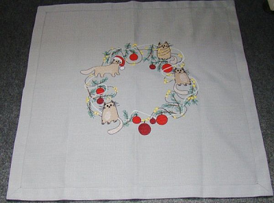 «Новогодние котики» 414-19/00 64x64 см серый Эдельвика 