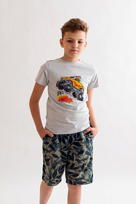 Футболка для мальчиков KOSTA р.122–128 серый 2109-4 