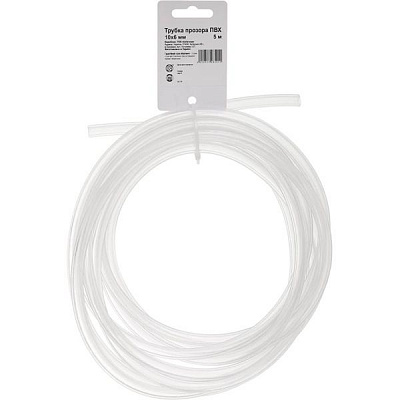 Трубка ПВХ прозора d10/6 мм 5 м